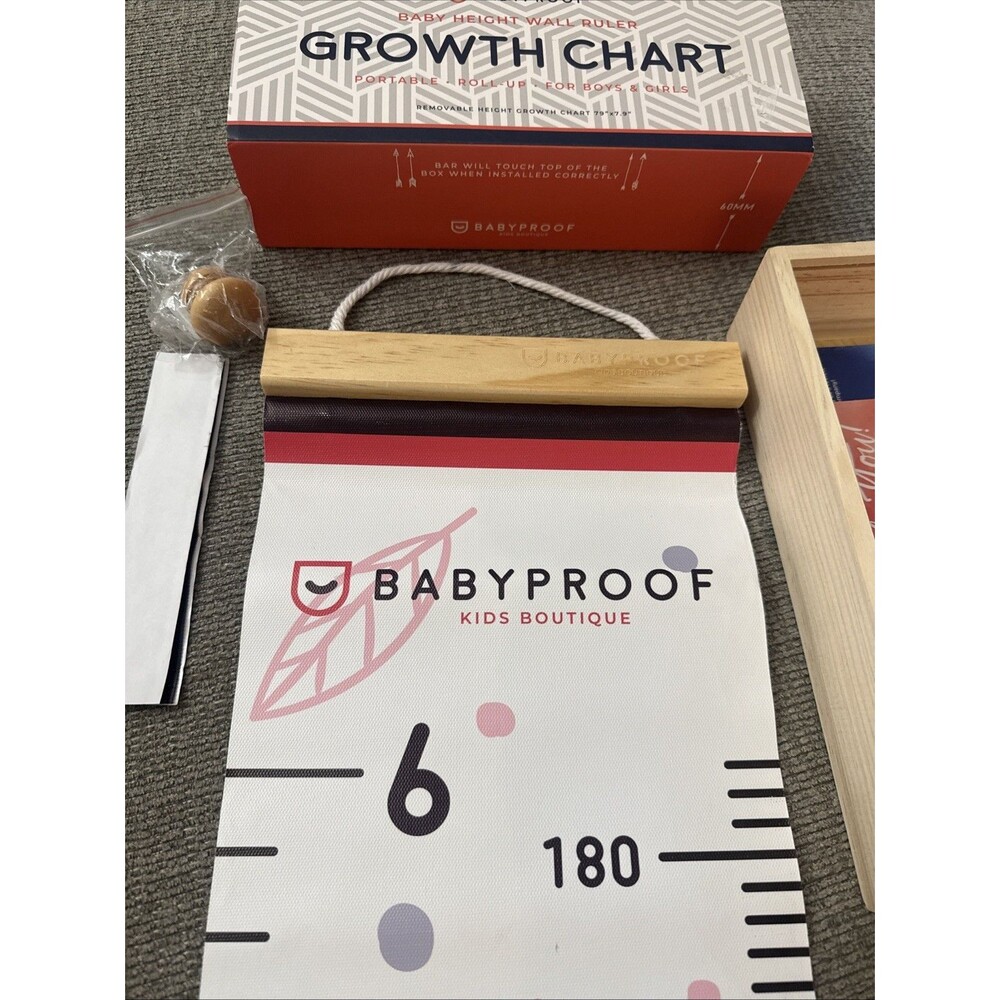 Baby Proof Growth Chart Kids Measuring Height Wall Chart Falling Leaves Decor